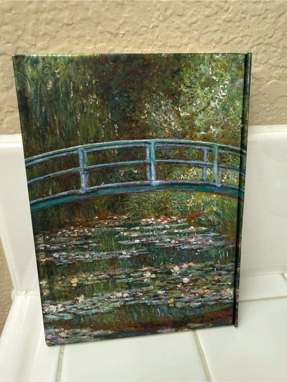 Monet Lilly garden notebook with magnetic closure